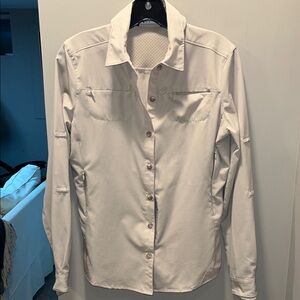 REI Cream Button-Up Shirt